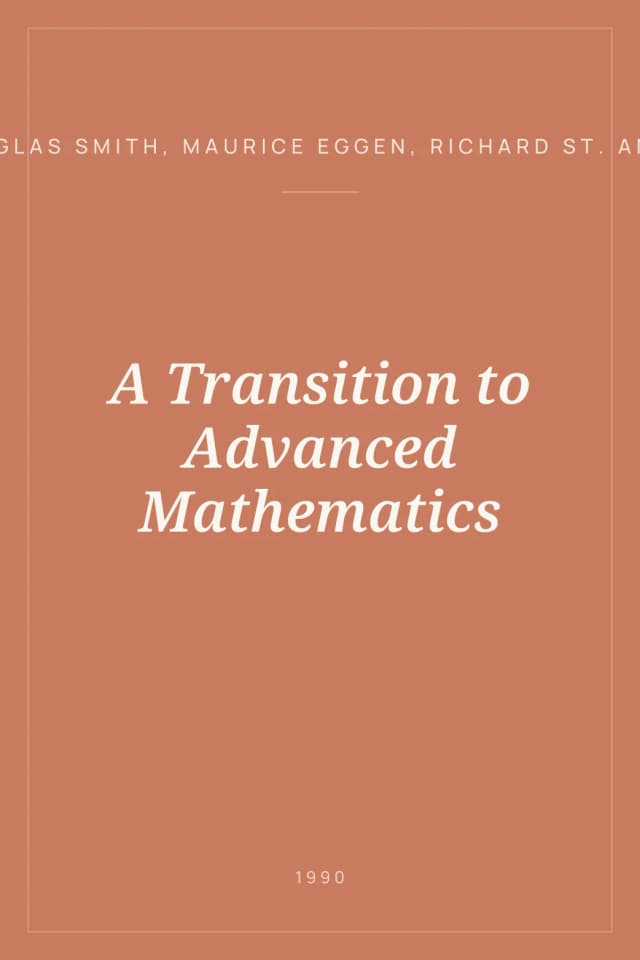 Portada de A Transition to Advanced Mathematics