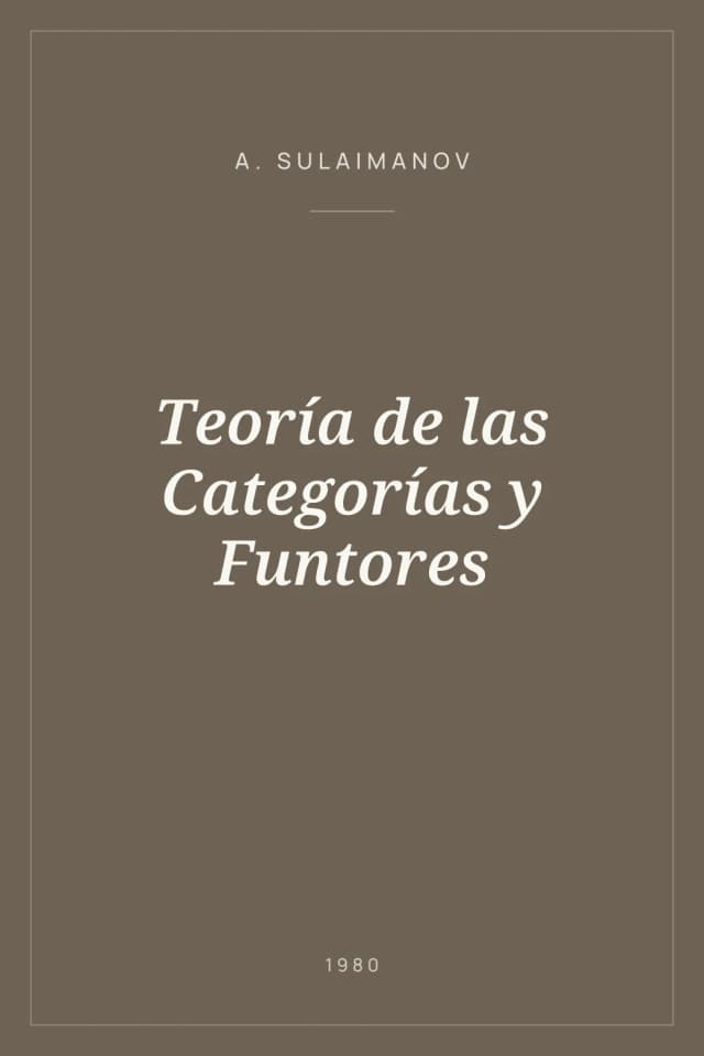 Portada de Teoría de las Categorías y Funtores