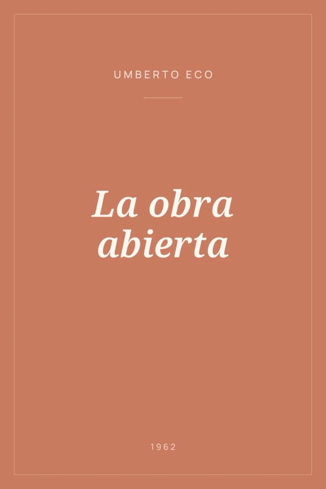 Portada de La obra abierta