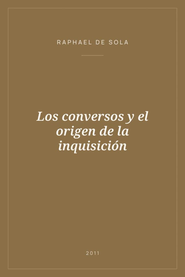 Portada de Los conversos y el origen de la inquisición