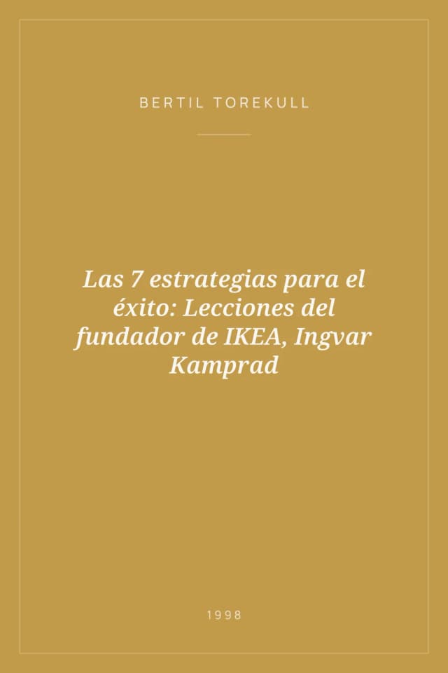 Portada de Las 7 estrategias para el éxito: Lecciones del fundador de IKEA, Ingvar Kamprad
