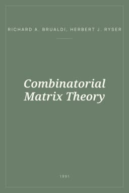 Portada de Combinatorial Matrix Theory