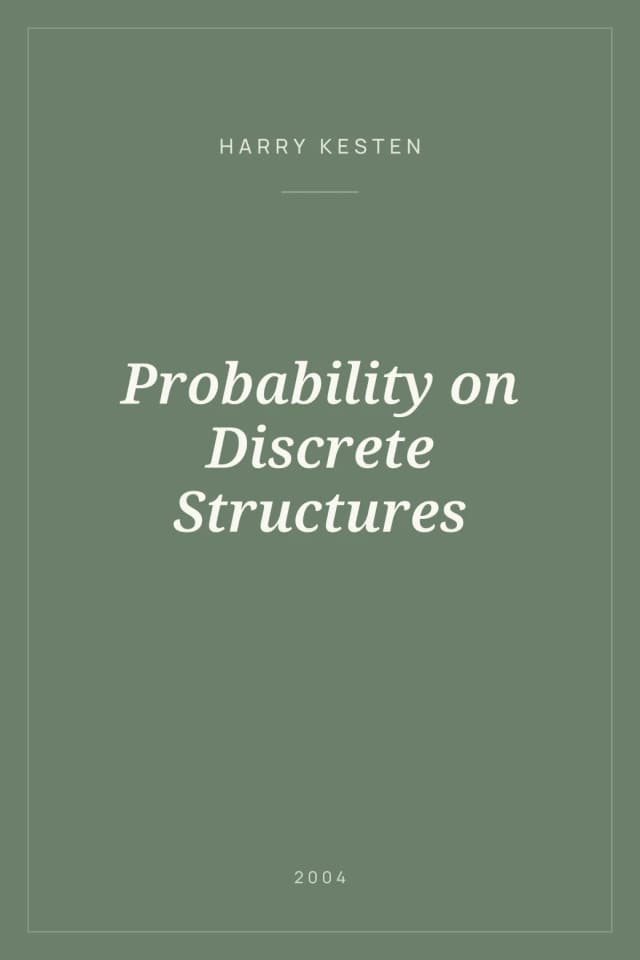 Portada de Probability on Discrete Structures