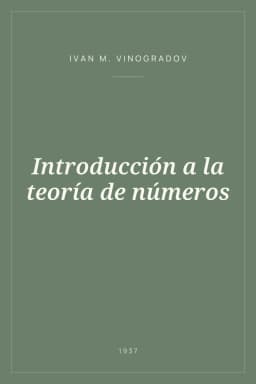 Portada de Introducción a la teoría de números