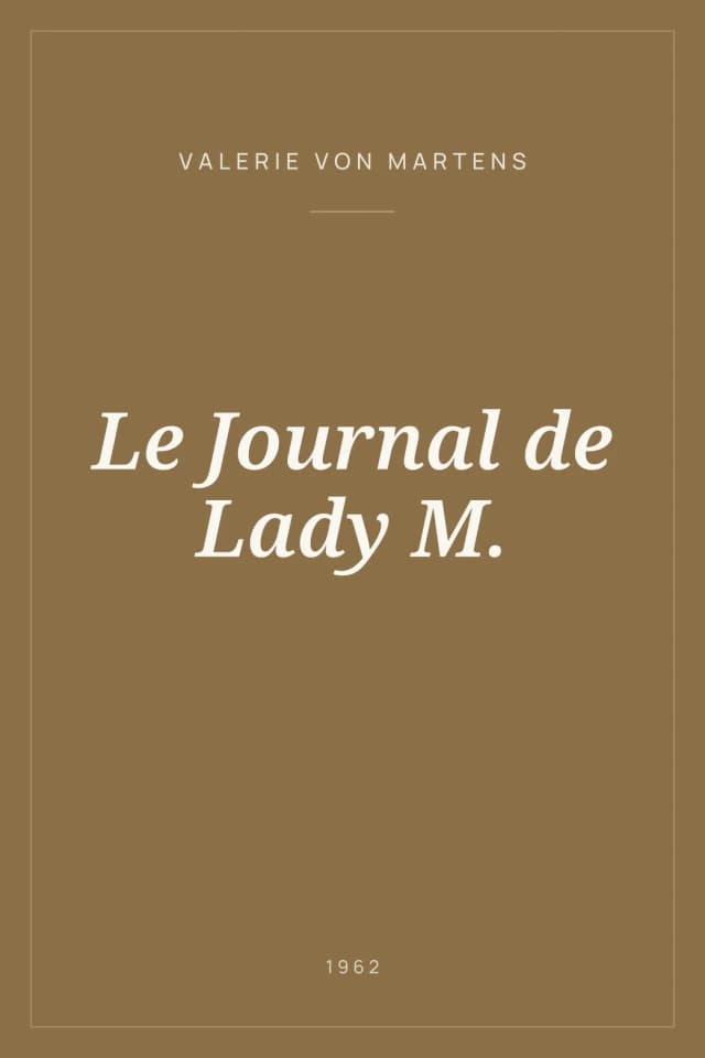 Portada de Le Journal de Lady M.