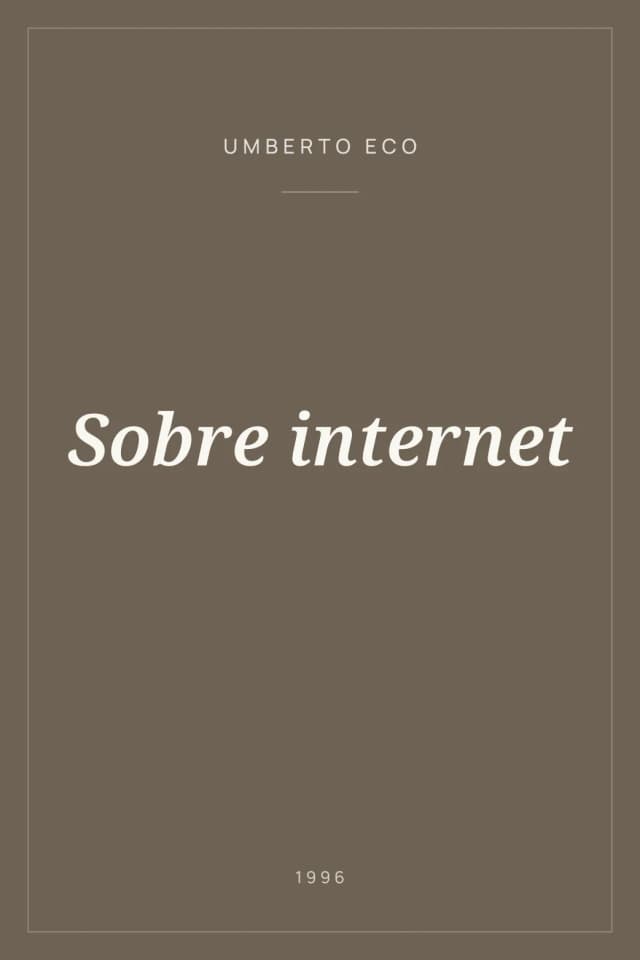 Portada de Sobre internet