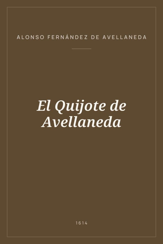 Portada de El Quijote de Avellaneda
