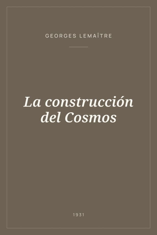 Portada de La construcción del Cosmos