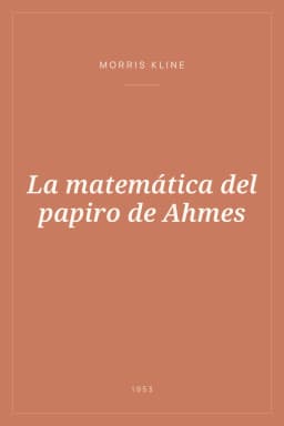 Portada de La matemática del papiro de Ahmes