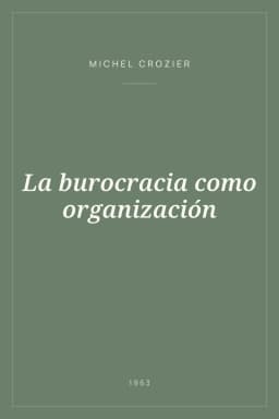 Portada de La burocracia como organización