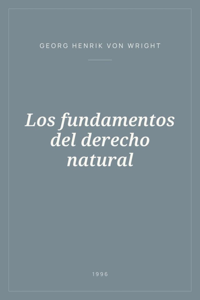 Portada de Los fundamentos del derecho natural