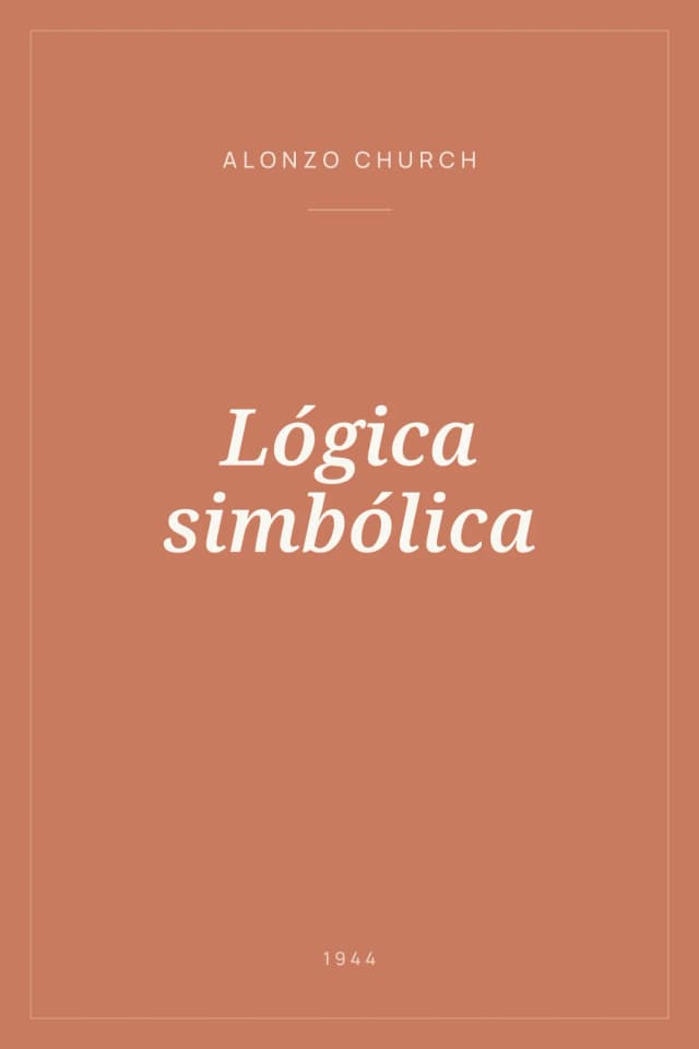 Portada de Lógica simbólica