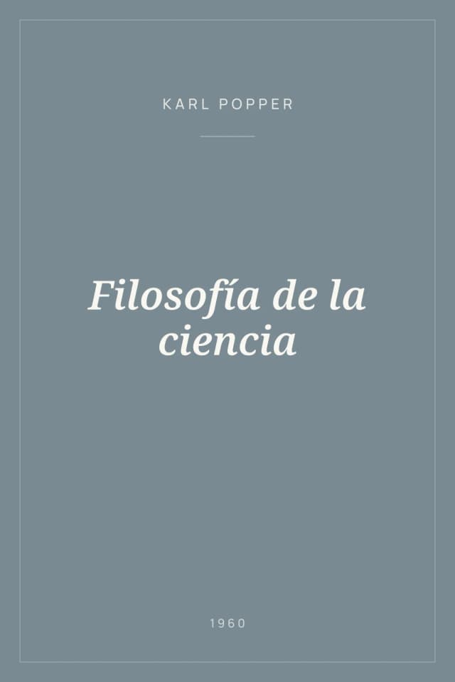 Portada de Filosofía de la ciencia