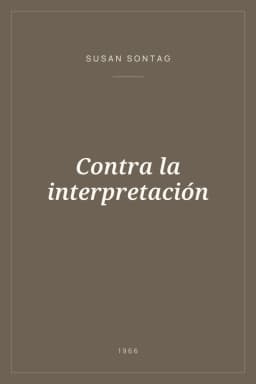 Portada de Contra la interpretación
