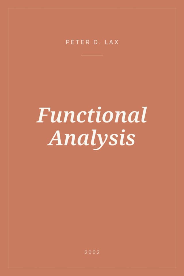 Portada de Functional Analysis