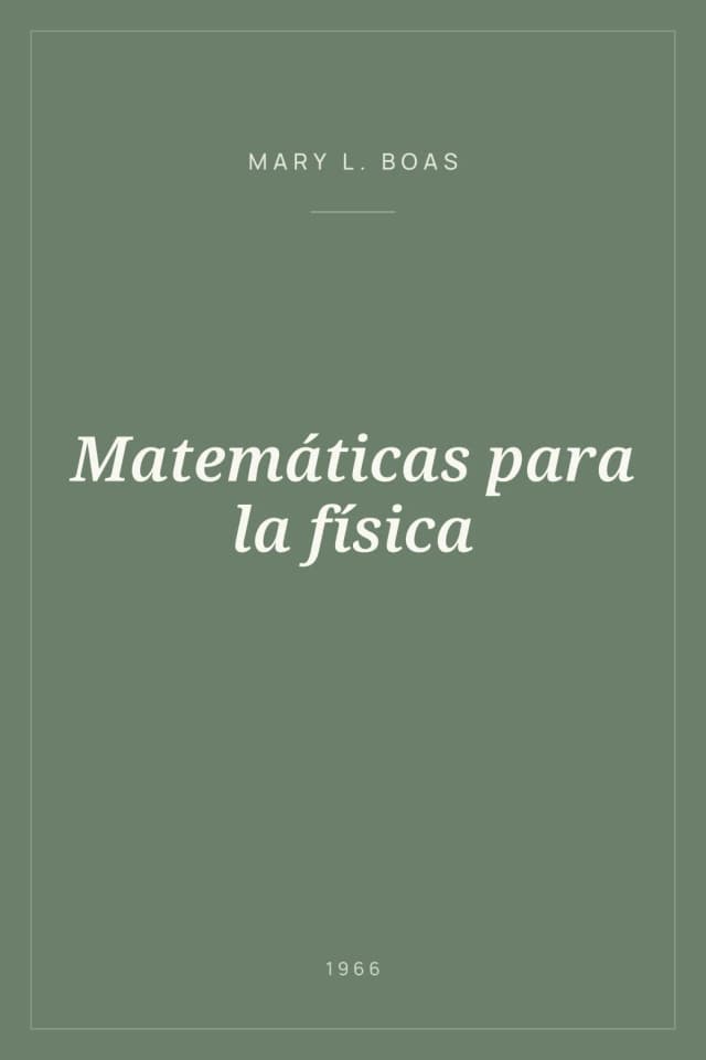 Portada de Matemáticas para la física