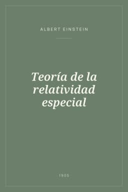 Portada de Teoría de la relatividad especial