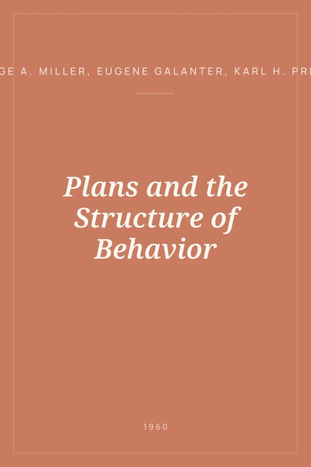 Portada de Plans and the Structure of Behavior