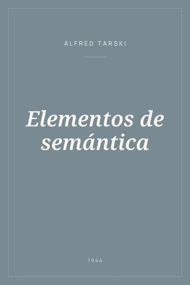 Portada de Elementos de semántica