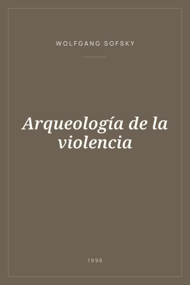 Portada de Arqueología de la violencia