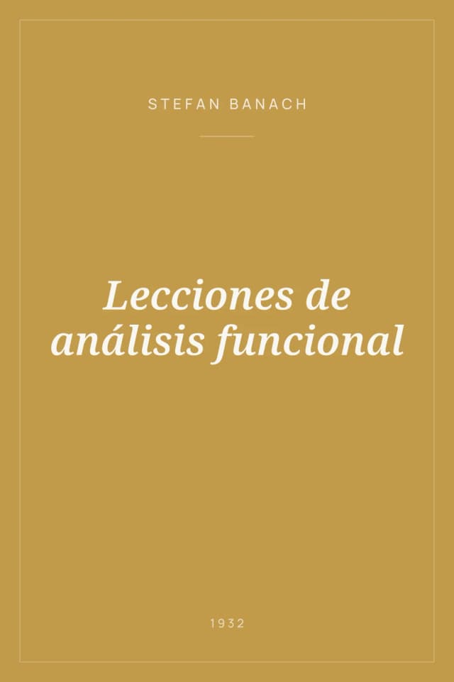 Portada de Lecciones de análisis funcional