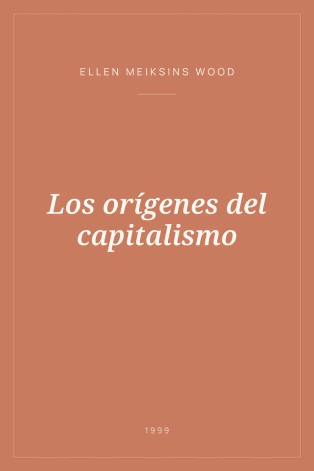 Portada de Los orígenes del capitalismo