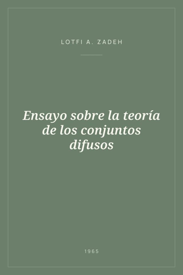 Portada de Ensayo sobre la teoría de los conjuntos difusos