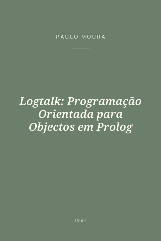 Portada de Logtalk: Programação Orientada para Objectos em Prolog