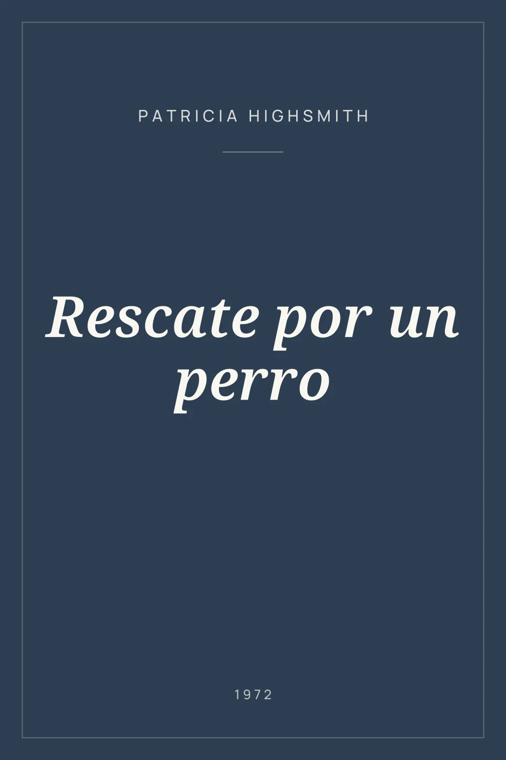 Portada de Rescate por un perro