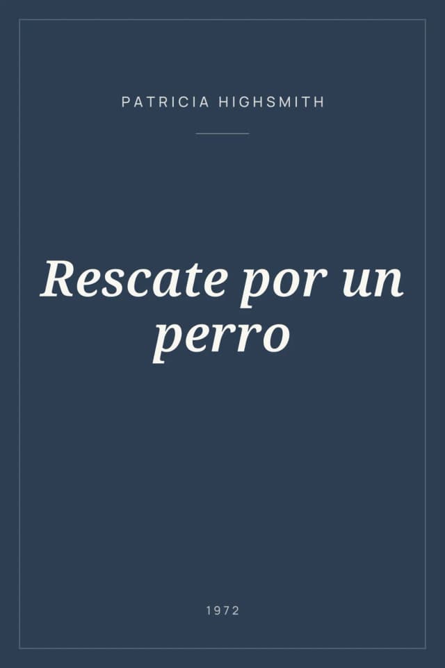 Portada de Rescate por un perro