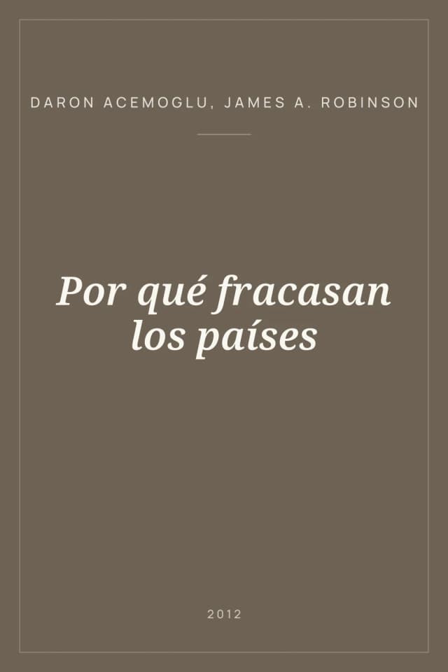 Portada de Por qué fracasan los países