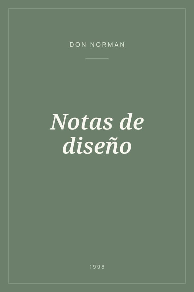 Portada de Notas de diseño