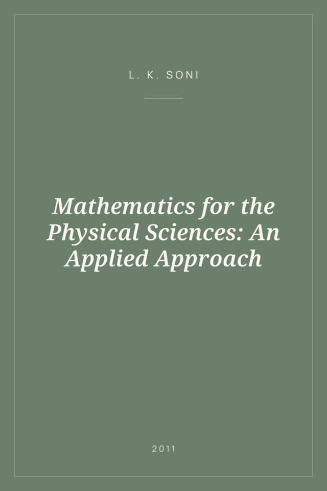 Portada de Mathematics for the Physical Sciences: An Applied Approach