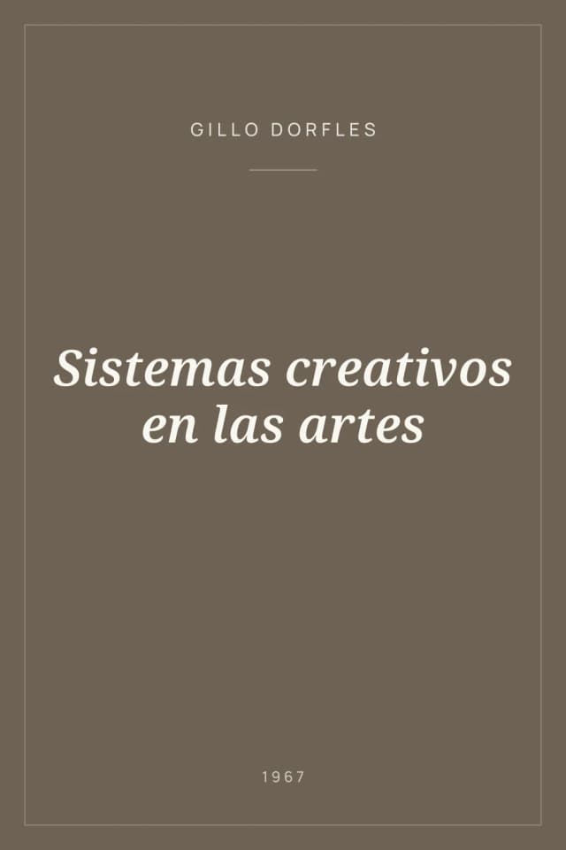 Portada de Sistemas creativos en las artes