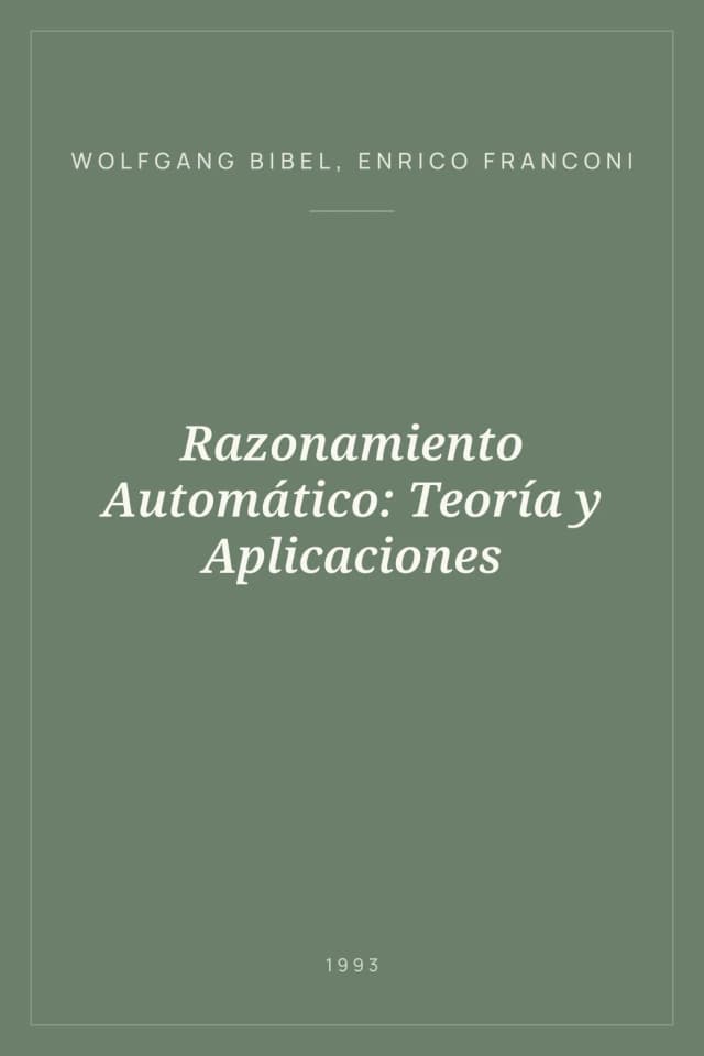 Portada de Razonamiento Automático: Teoría y Aplicaciones