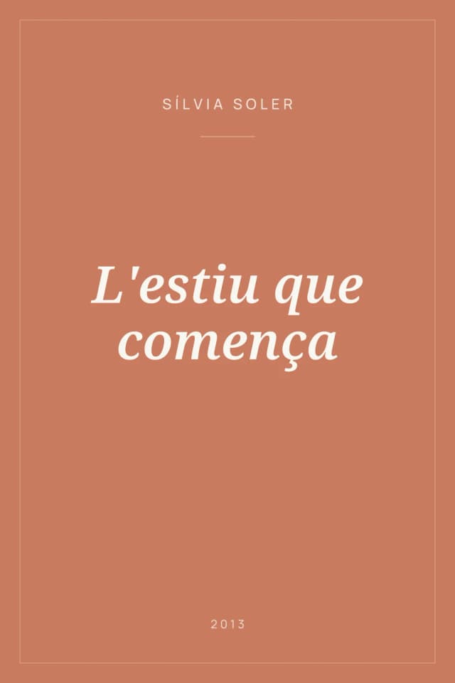 Portada de L'estiu que comença