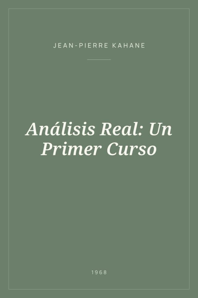 Portada de Análisis Real: Un Primer Curso