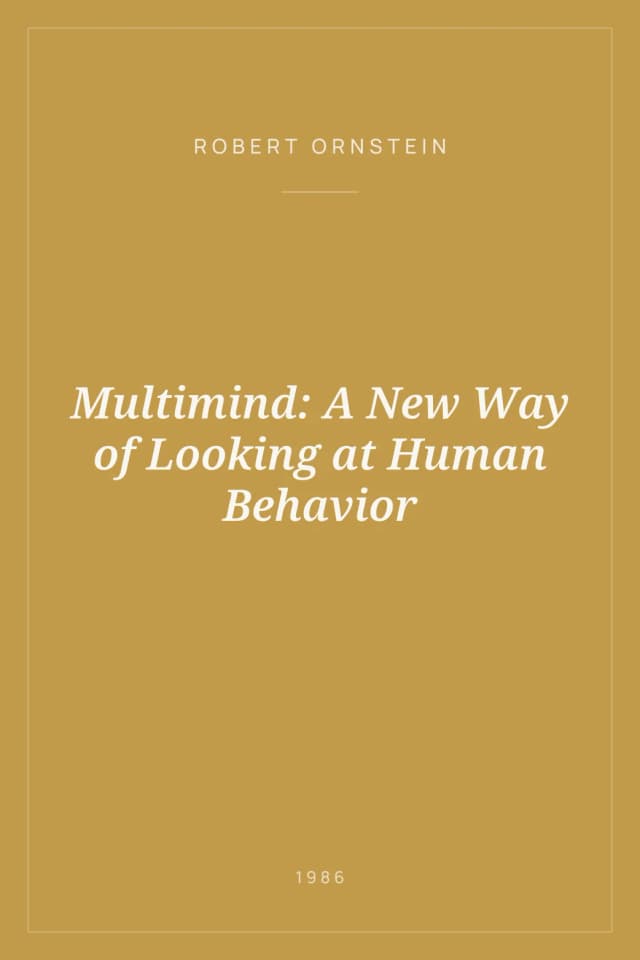 Portada de Multimind: A New Way of Looking at Human Behavior