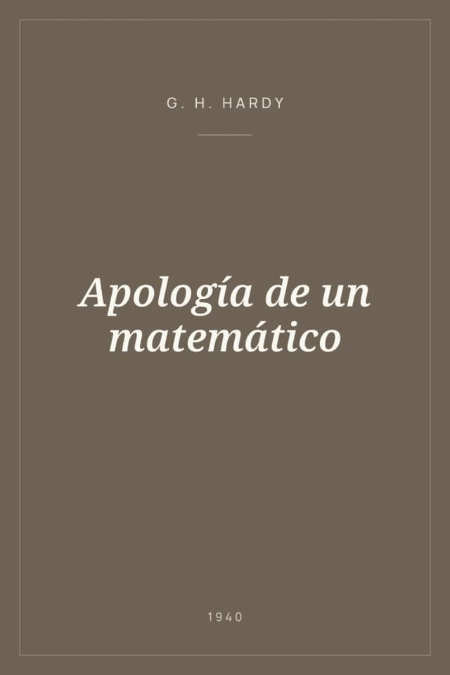 Portada de Apología de un matemático