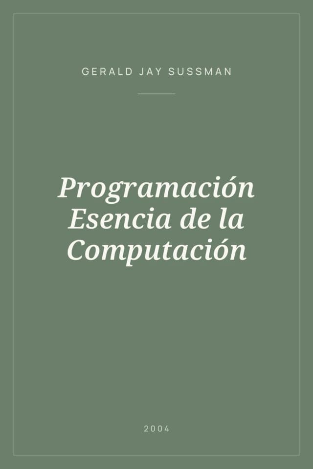 Portada de Programación Esencia de la Computación