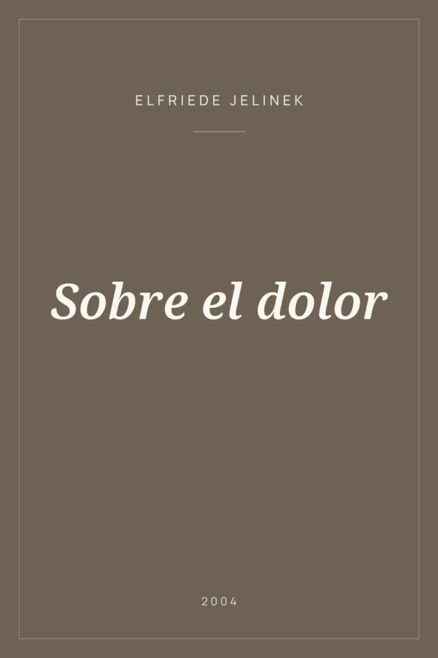 Portada de Sobre el dolor