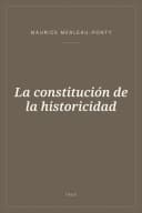 Portada de La constitución de la historicidad
