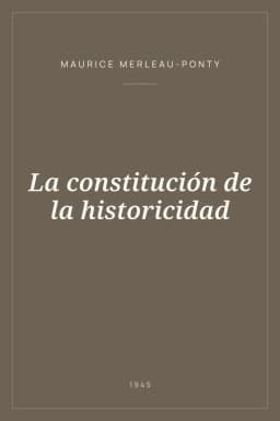 Portada de La constitución de la historicidad