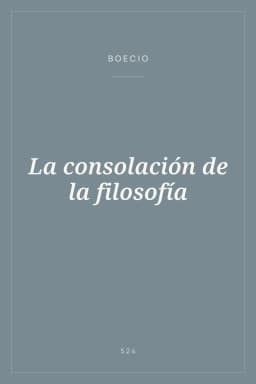 Portada de La consolación de la filosofía