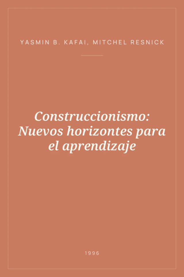 Portada de Construccionismo: Nuevos horizontes para el aprendizaje