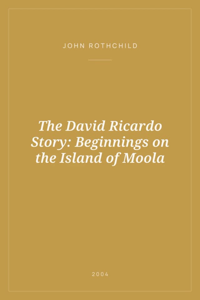 Portada de The David Ricardo Story: Beginnings on the Island of Moola