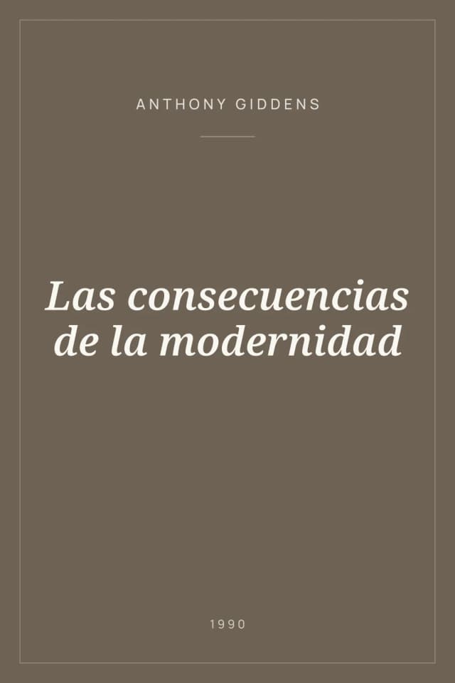 Portada de Las consecuencias de la modernidad