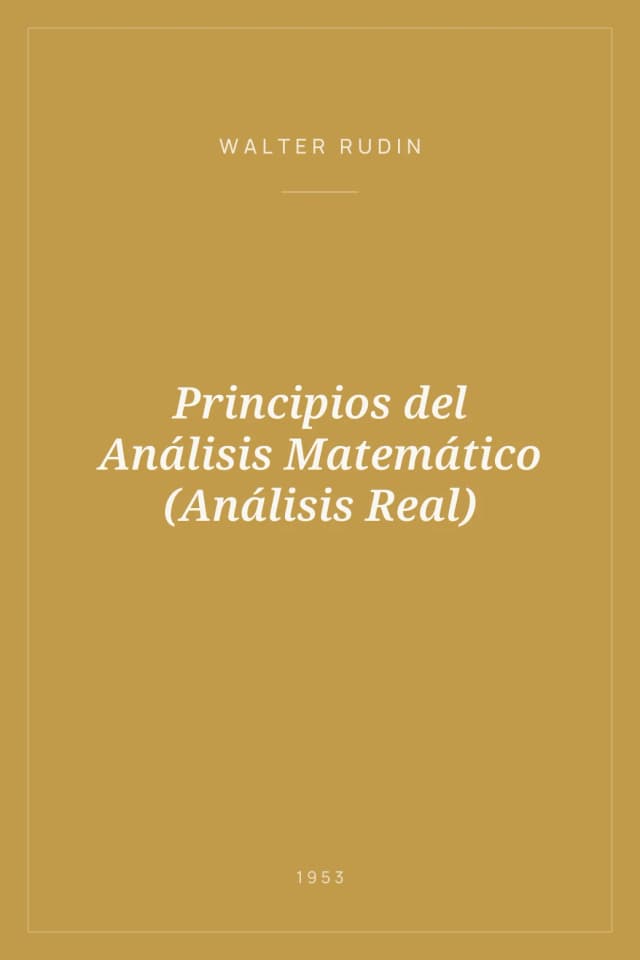 Portada de Principios del Análisis Matemático (Análisis Real)