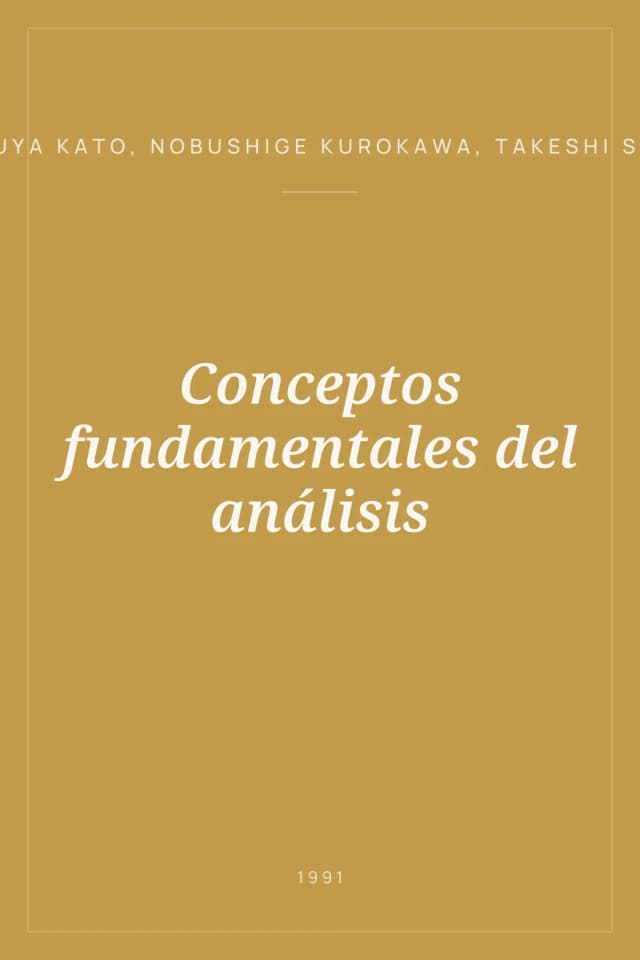Portada de Conceptos fundamentales del análisis