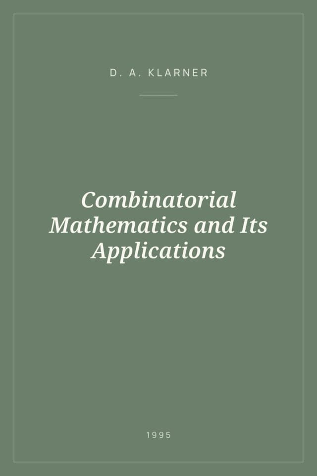 Portada de Combinatorial Mathematics and Its Applications